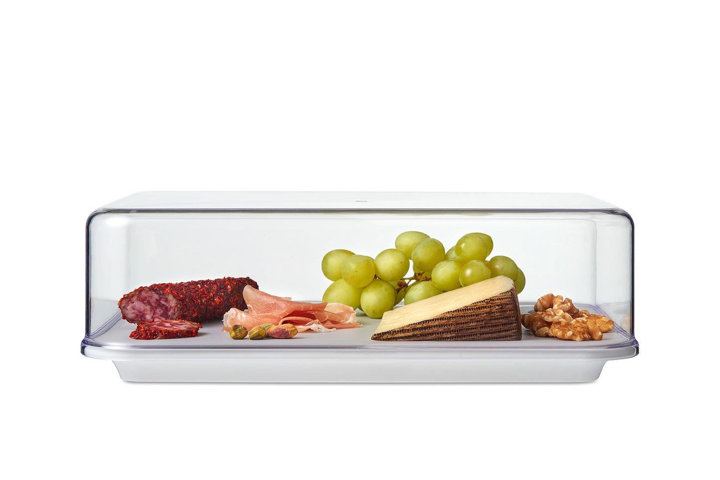 Fridge Organisers | Cheese storage box with a removable chopping / serving board