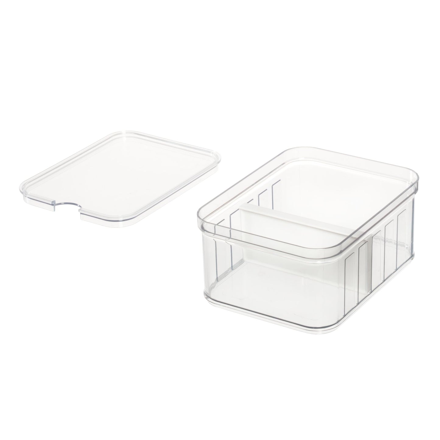 iDesign Crisp Small Divided Bin Clear