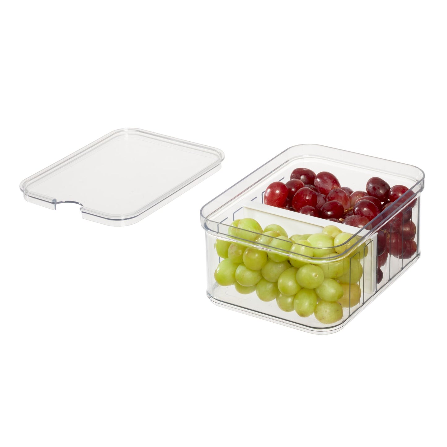 iDesign Crisp Small Divided Bin Clear